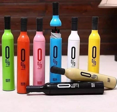 opriQ Folding Portable Umbrella with Bottle Cover for UV Protection & Rain Umbrella Umbrella(Multicolor)
