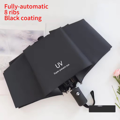REZAA HOMEZZ automatic open and close Umbrella Umbrella(Black)