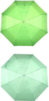 Bizarro.in 3 Fold Set of 2 Plain Office Men::Women_154 Umbrella(Green)
