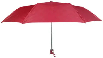 III 3 Fold Red Color Manual Opening Umbrella Umbrella(Red)