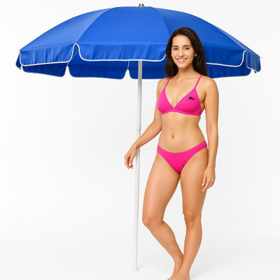 GREEN BIRD Waterproof Garden Umbrella 7ft Cantilever UV Protection Durable Fabric Umbrella(Blue)
