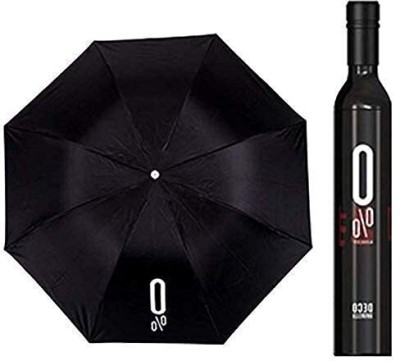 Manav Enterprises Bottle Umbrella for Rain Portable and Compact Umbrella for Travel Umbrella(Black)