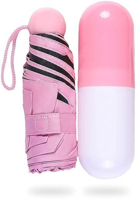 VM PARTNER 5 Folding Compact Pocket Portable & Lightweight Umbrella For Kids & Adults Umbrella(Pink)