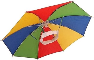 timecarry Rainbow Umbrella Hat Hands free Z3 Umbrella(Multicolor)