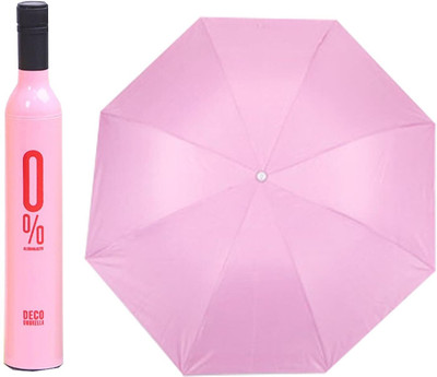 SELVIE Bottle Shape Mini Compact Foldable Umbrella with Plastic Case Umbrella Umbrella(Multicolor)