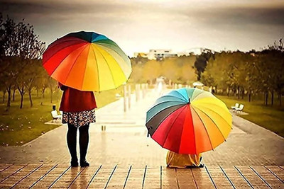 ASTRELLA ARUG_Rainbow Umbrella for Kids and Adults for Rainy Season and Sun Protection Umbrella(Multicolor)