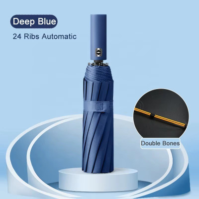 Care 4 High Quality Folding clear Rain Uv Automatic Foldable Umbrella 12 ribs Umbrella(Blue)