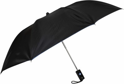 Fendo 2 Fold Auto Open Metallic Lightweighted Umbrella(Black, Blue)