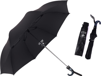 Adi K.C.Paul & Sons Aristocrat 2 fold 23-inch large premium umbrella | 2 fold black umbrella | Umbrella(Black)