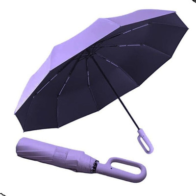 RAINGAL Auto Open 3 Fold Umbrella For Protection Against Rain Sun+UV Rays with cover Umbrella(Purple, Black) RAINGAL Auto Open 3 Fold Umbrella For Protection Against Rain Sun+UV Rays with cover Umbrella(Purple, Black)