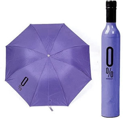 SBTs Bottle Shape Mini Compact Foldable Umbrella with Plastic Case Umbrella(Multicolor)