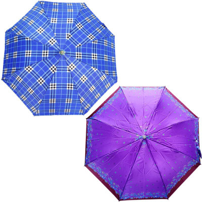 DARKLIGHT 2 Fold Umbrella For Women & Men Combo of 2 (FX_2271) Umbrella(Multicolor)