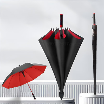 Edtepy Large Windproof Umbrella with cover UV Protection Case – Auto Open, 8-Rib Canopy Umbrella(Red)