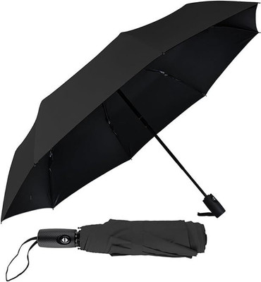 HEYMAK 3 Fold UV Sunshade stylish Umbrella Portable Manual Open Travel,Rain Umbrella Umbrella(Black)