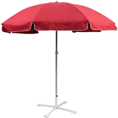 Dark Moon Strong 7ft Garden Umbrella for Windy Outdoor Conditions Umbrella(Red)