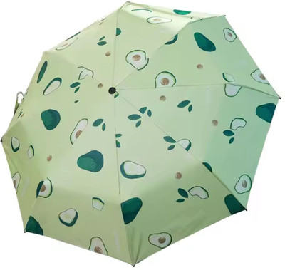 Bizarro.in Fruits Printed, Sun Protective Black Coated Foldable Umbrella for Boys & Girls Umbrella(Green)