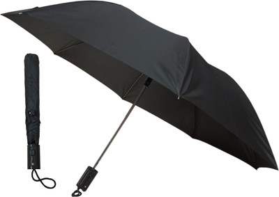 GOPINATH AUTOLINK 2 Fold Auto Open 21 Inch Umbrella For Men And Women Wind And Rainproof Umbrella(Black)