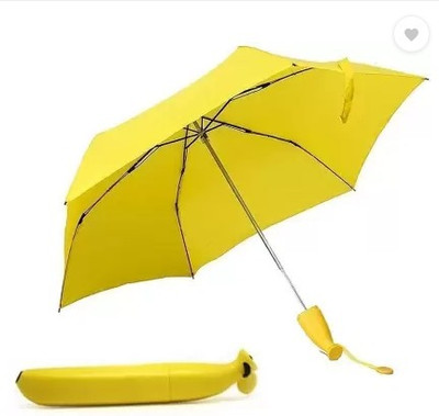 Your Vendor Banana Shape Folding Automatic Open Mini Umbrella Umbrella Umbrella(Yellow)