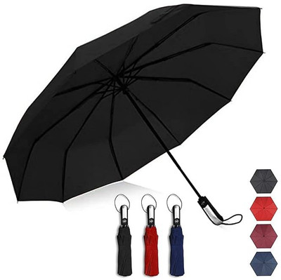 BAZKU Auto Open And 3 Fold Umbrella For Protection Against Rain Sun&UV Rays Umbrella(Black)