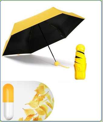 Jenienterprisee Mini Rain Portable Folding Waterproof UV Protection Pocket Capsule Umbrella-A1 Umbrella(Yellow)
