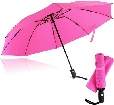 NILAMBER Auto Open 2 Fold For Protection Against Rain Sun+UV with cover Umbrella(Pink)