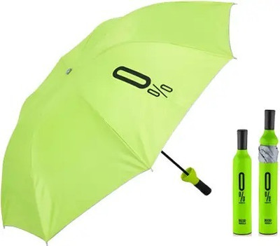 Anisom Double Layered Folding Portable Wine Bottle Umbrella(Green)