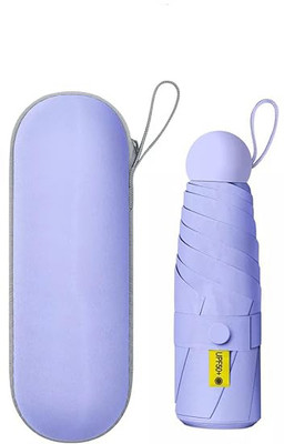 JIMIGO 2 Fold UV Coated large stylist heavy duty long lasting Men & Women Travel Kc Umbrella(Purple)