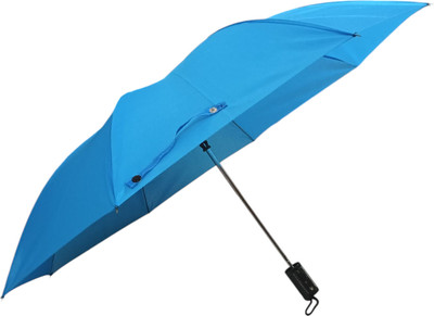 NIRMATSARAY 2 Fold 42 Inch UV Protection Auto Open Rain and Sun Windproof Compact Umbrella(Blue)
