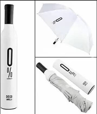 EUHOMI Windproof Double Layer Folding Portable Umbrella with Bottle Cover Umbrella(Multicolor)