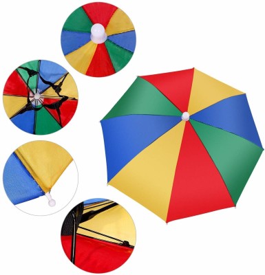 Rutba Hands Free Umbrella Hat Sun & Rain for School Going Kids and Adults Umbrella(Multicolor)