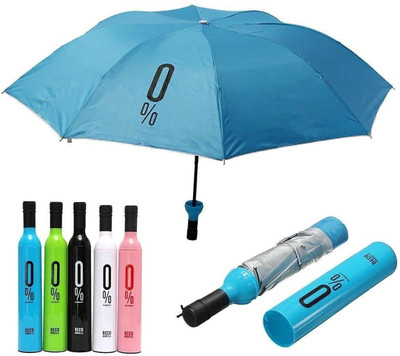 Neelmohi Newest Windproof Umbrella with Bottle Cover for UV Protection Umbrella(Multicolor)