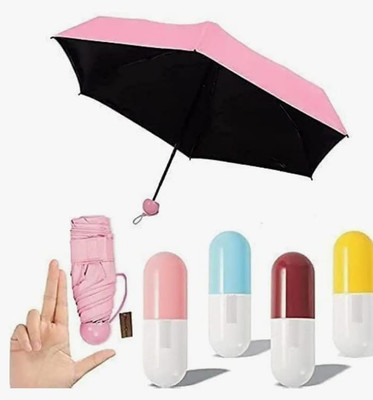 MAHADEV ENTERPRISS Ultra Lights and Small Mini Umbrella with Cute Capsule Case Umbrella Umbrella(Multicolor)