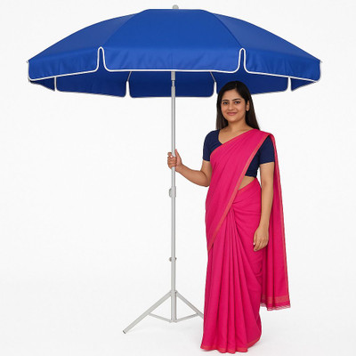 GREEN BIRD Windproof 7FT Garden Umbrella with Stand Windproof Quick Setup Umbrella(Blue)