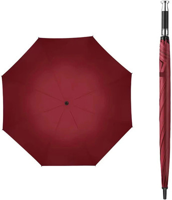 Nafeio Royal Classic Handle Umbrella Auto Open Windproof Unbreakable Stick Rain Umbrella(Maroon)