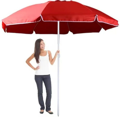 Rainpopson 7ft Lawn Umbrella for Terrace and Balcony – All Weather Use Umbrella(Maroon)
