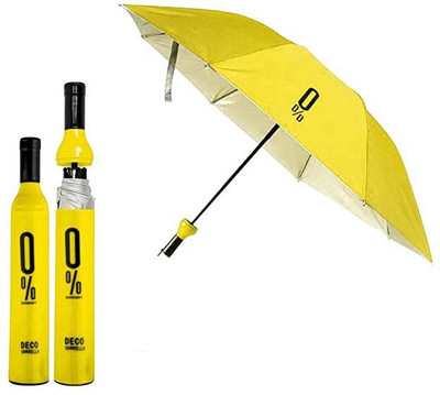 LeafBlu Bottle Umbrella -Easy to carry,Windproof,Double Layer Umbrella(Yellow)