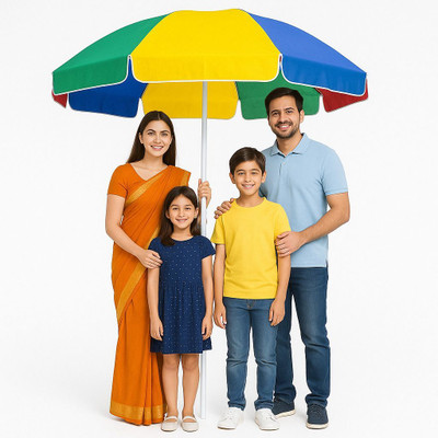 GREEN BIRD Windproof 7FT Garden Umbrella Quick Setup Adjustable Tilt Heavy Duty Umbrella(Multicolor)