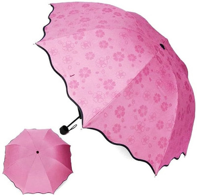 GOPINATH AUTOLINK 3 Fold Magic Umbrella Changing Secret Blossoms Occur With water resistant Umbrella(Pink)