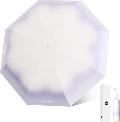 MAYCREATE Windproof Travel Umbrella Automatic Rainproof Compact Folding with UV Protection Umbrella(Purple)