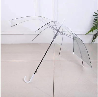 Ayaavaj Clear Transparent Umbrella - Compact Windproof Umbrella Umbrella(Transparent)
