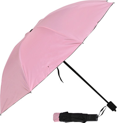 Flipkart SmartBuy 3 Fold Digital Printed Rain Sun & UV Rays Protective Manual Open Umbrella(Pink)