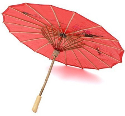 AMACO Red Chines Traditional Clothes Handmade Bamboo wooden Umbrella Color(Red) for Party & photo shoot Umbrella(Red)