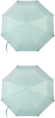 Bizarro.in 3 Fold Set of 2 Plain Office Men::Women_233 Umbrella(Blue)