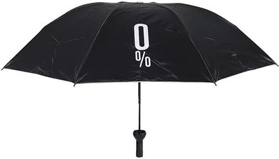 UNIQ Windproof Double Layer Unisex Umbrella with Bottle Cover for UV Protection Umbrella(Black)