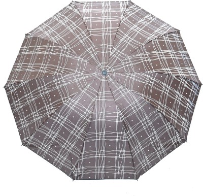 CHATTRI WALA Casual Print 3 Fold Anti-UV / Rain Umbrella ,Pack Of 1 Umbrella(Brown)