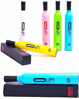 Balaji Retails Portable Wine Bottle Umbrella with Stylish Case | Gift for All Ages Umbrella(Multicolor)