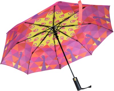 PLUME Women's 3Fold Umbrella,UV Coated,AutoOpen, Lightweight Chhatri/Chatta For Ladies Umbrella(Pink, Yellow, Blue)