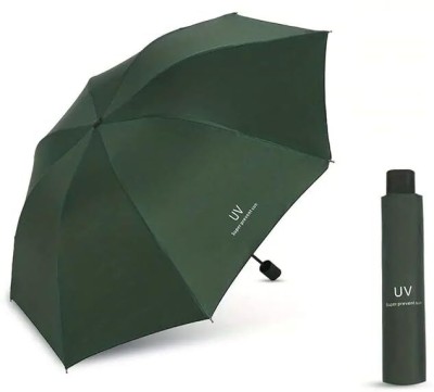 rushabh collections Windproof Travel Umbrella Compact Mini 3 Fold Automatic GREEN for man & Women Umbrella(Green)