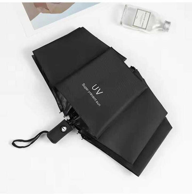 R-RGK 3 Fold with Auto Open and Close GREEN UV Umbrella(Black)
