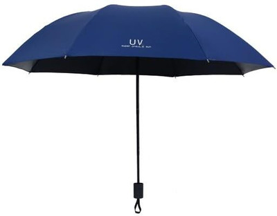 Home Cloud 5 Fold Manual Open Umbrella| Windproof, Sunproof & Rainproof Navy Blue Umbrella(Blue)